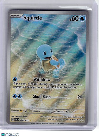 2023 Pokemon—Squirtle #170 Scarlet & Violet 151—Illustration Rare Holo