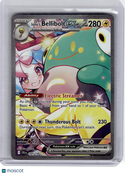 2025 Pokemon—Iono's Bellibolt EX #183 Journey Together—IR Holo [Lightly Played]