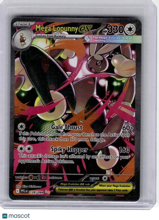 2025 Pokemon—Mega Lopunny EX #128 Phantasmal Flames—Special Illustration Rare