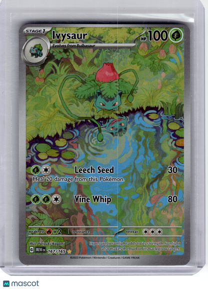 2023 Pokemon—Ivysaur #167 Scarlet & Violet 151—Illustration Rare Holo