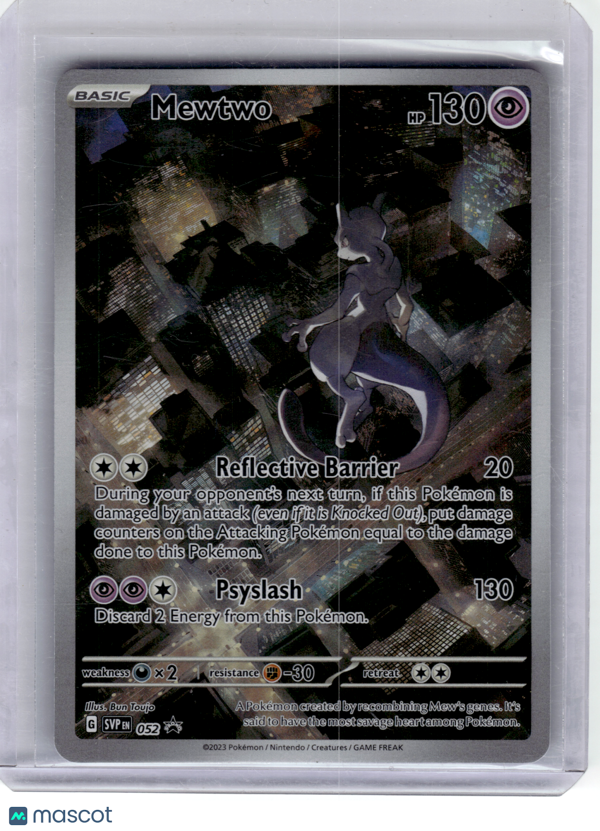 2023 Pokemon—Mewtwo #EN 052 Scarlet & Violet—Black Star Promo