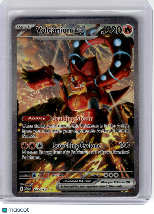 2025 Pokemon—Volcanion EX #182 Journey Together—Special Illustration Rare Holo
