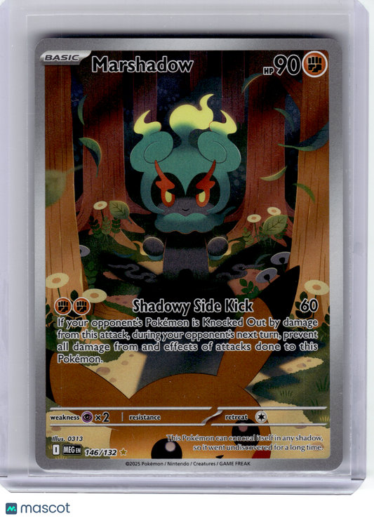 2025 Pokemon—Marshadow #146 Mega Evolution—Illustration Rare Holo