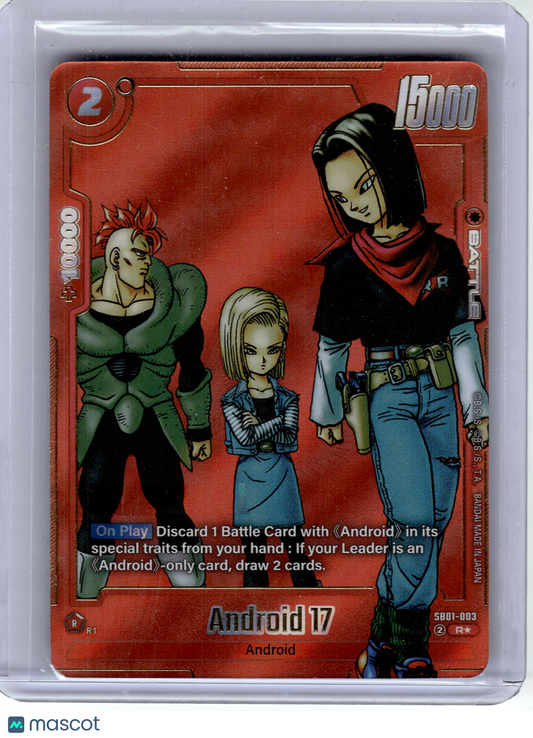 2025 Dragon Ball CCG—Android 17 #SB01-003 Manga Booster 01—Rare Foil (Alt Art)
