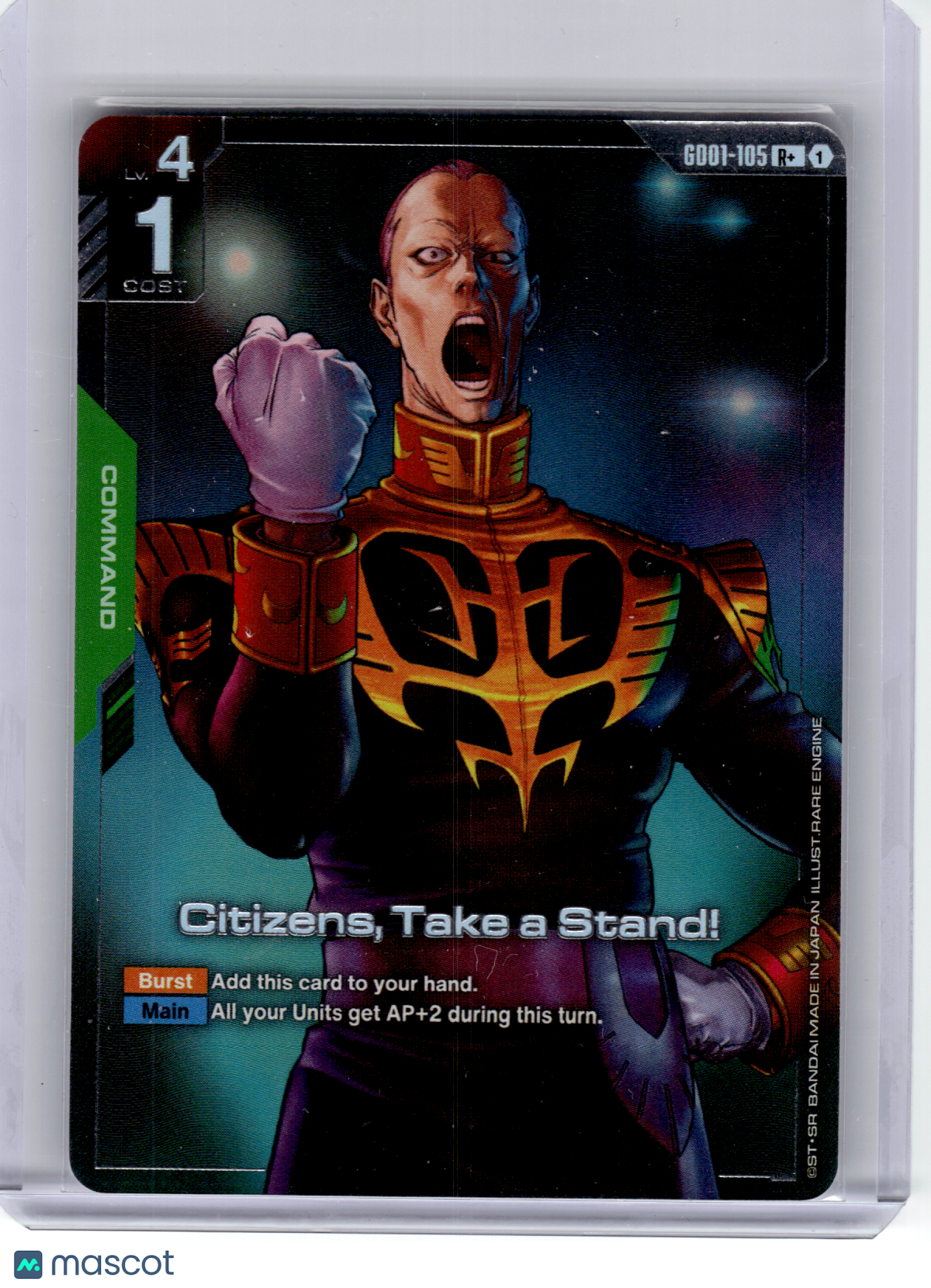 2025 Gundam Card Game—Gihren Zabi #GD01-105 Newtype Rising—R+ Foil