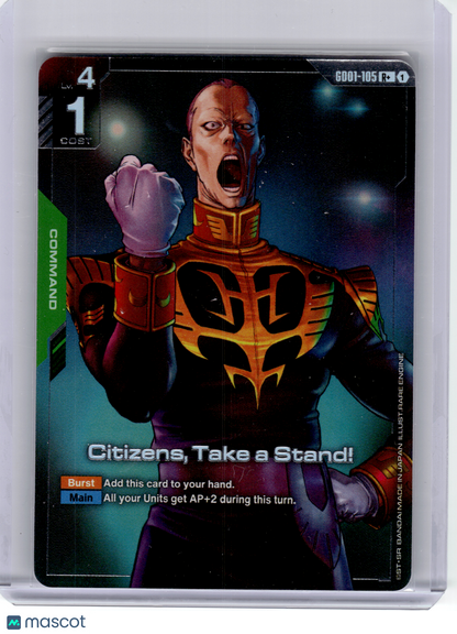 2025 Gundam Card Game—Gihren Zabi #GD01-105 Newtype Rising—R+ Foil