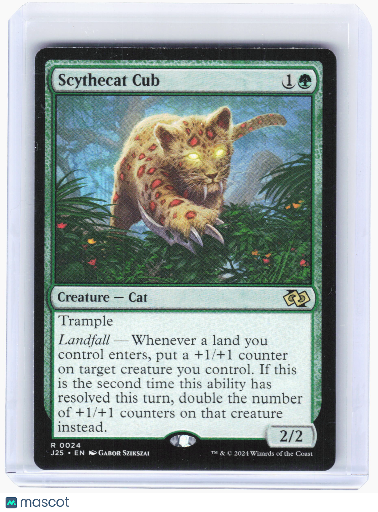 2024 Magic: The Gathering—Scythecat Cub #0024 J25—Rare Nonfoil