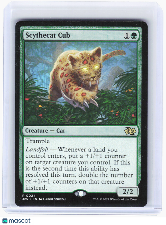 2024 Magic: The Gathering—Scythecat Cub #0024 J25—Rare Nonfoil