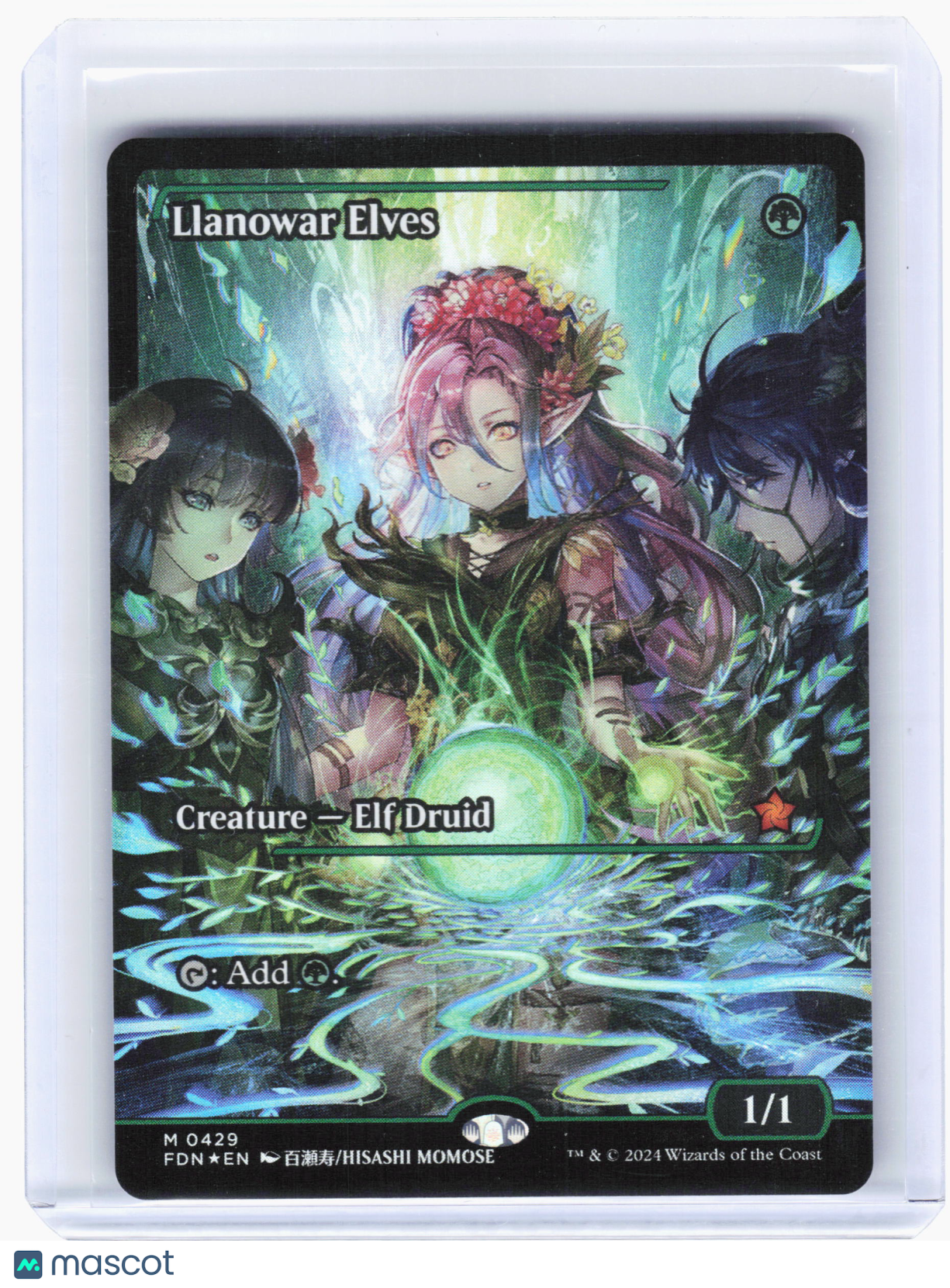 2024 Magic: The Gathering—Llanowar Elves (Showcase) #429 Foundations—Mythic Foil