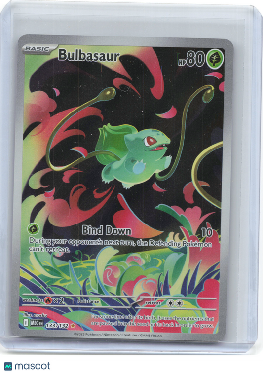 2025 Pokemon—Bulbasaur #133/132 Mega Evolution—Illustration Rare Foil