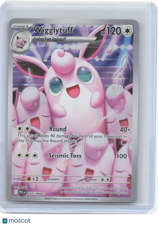 2025 Pokemon—Wigglytuff #105/94 Phantasmal Flames—Illustration Rare Foil