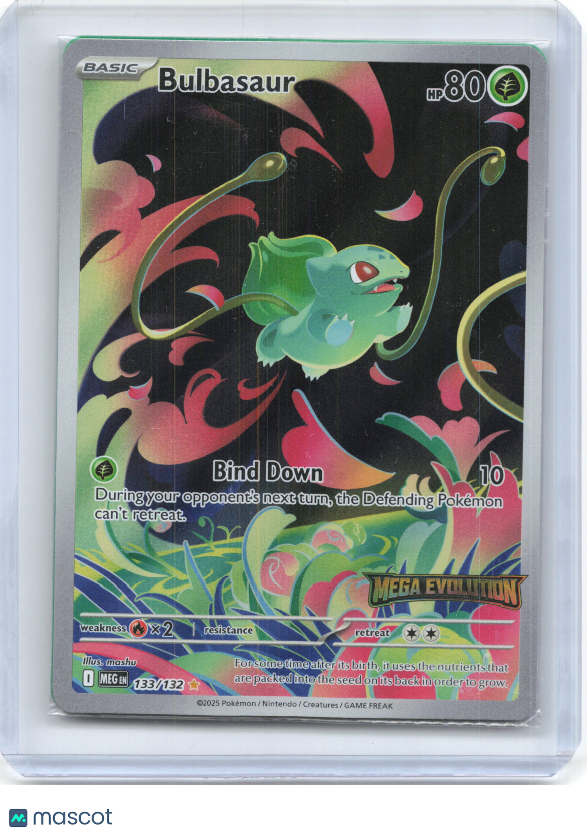 2025 Pokemon—Bulbasaur (Mega Evolution Stamp) #133/132 Mega Evolution—IR(Sealed)