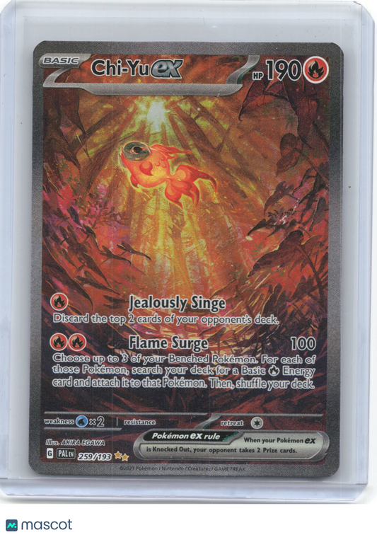 2023 Pokemon—Chi-Yu ex #259/193 Paldea Evolved—Special Illustration Rare Foil