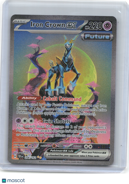 2024 Pokemon—Iron Crown ex #206/162 Temporal Forces—SIR Holo