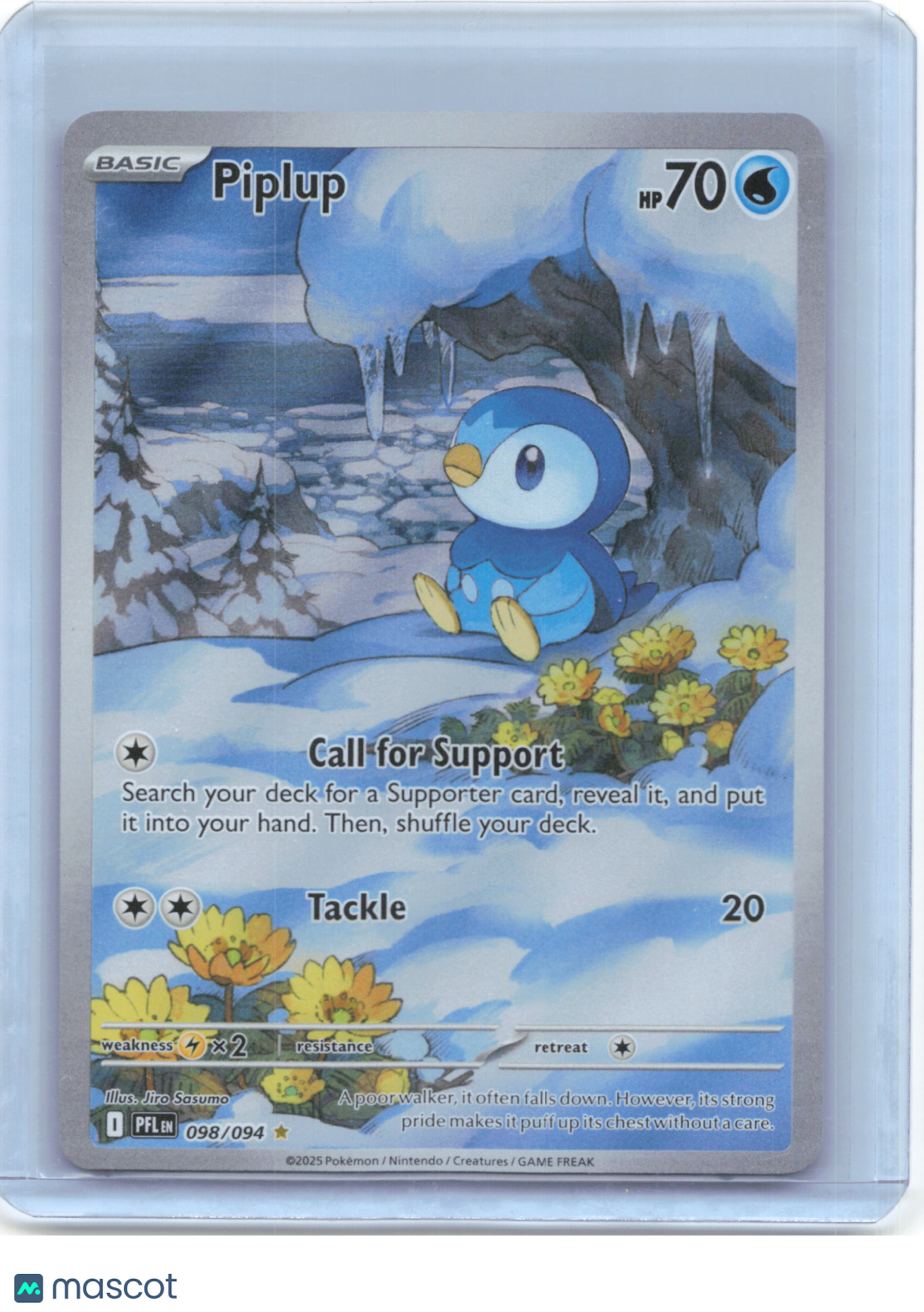 2025 Pokemon—Piplup #98/94 Phantasmal Flames—Illustration Rare Foil