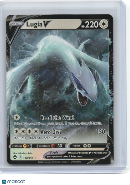 2022 Pokemon—Lugia V #138/195 Silver Tempest—Ultra Rare Foil
