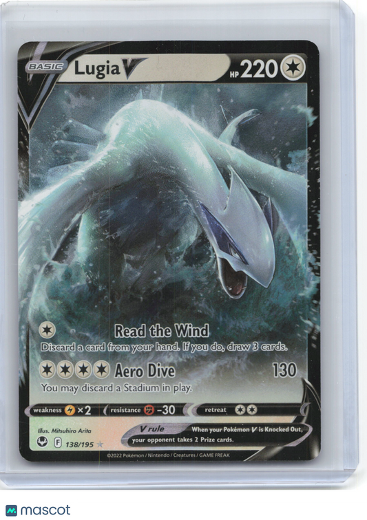 2022 Pokemon—Lugia V #138/195 Silver Tempest—Ultra Rare Foil