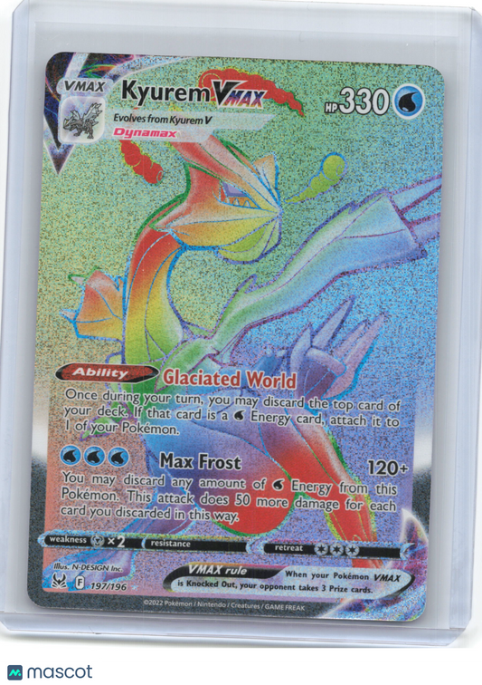 2022 Pokemon—Kyurem VMAX (Secret) #197/196 Lost Origin—Secret Rare Rainbow