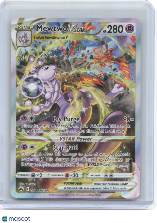 2023 Pokemon—Mewtwo VSTAR #GG44/GG70 Crown Zenith: Galarian Gallery—UR Holo