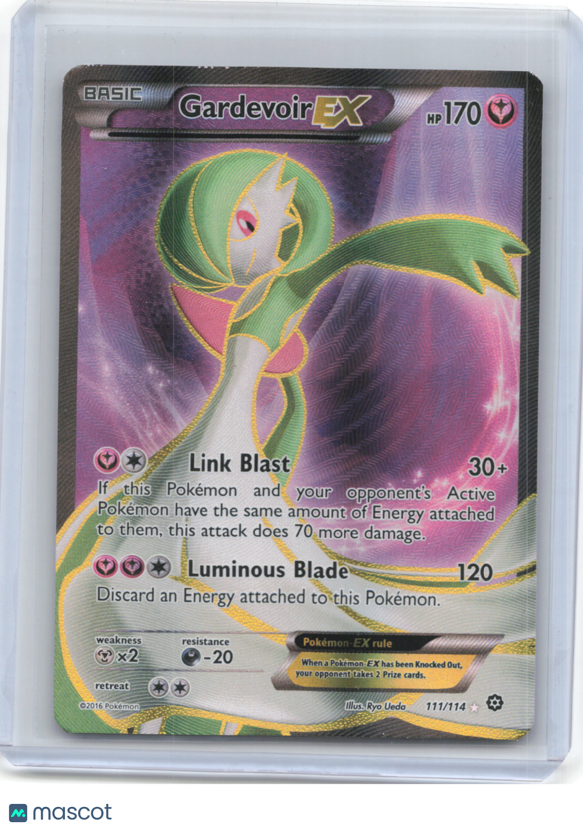 2016 Pokemon—Gardevoir EX (Full Art) #111/114 Steam Siege—Ultra Rare Holo (MP)