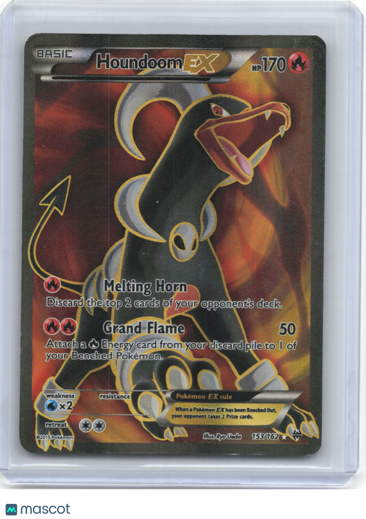 2015 Pokemon—Houndoom EX (Full Art) #153/162 BREAKthrough—Ultra Rare Holo (DMG)