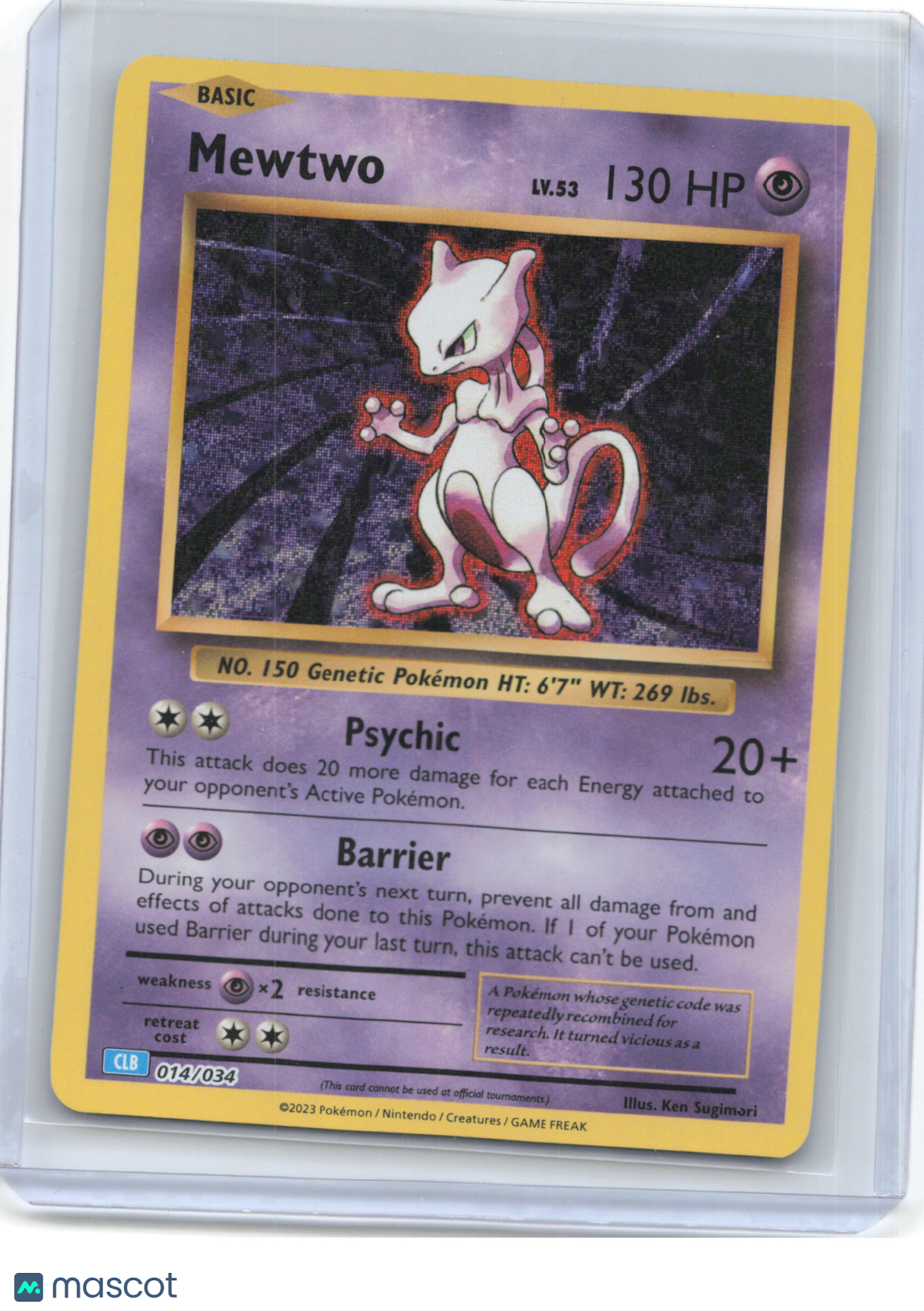 2023 Pokemon—Mewtwo #14/34 Trading Card Game Classic—Classic Collection