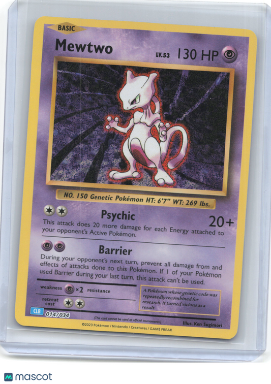 2023 Pokemon—Mewtwo #14/34 Trading Card Game Classic—Classic Collection