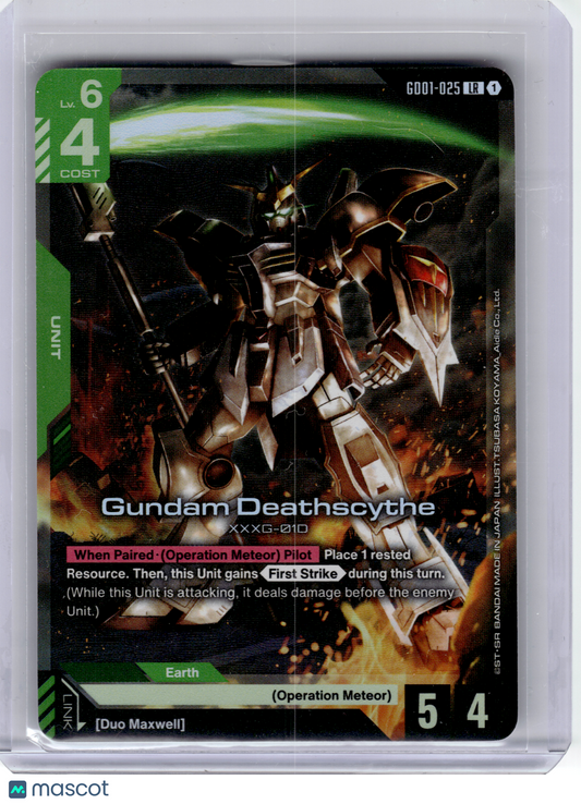 2025 Gundam Card Game—Gundam Deathscythe #GD01-025 Newtype Rising—LR Foil