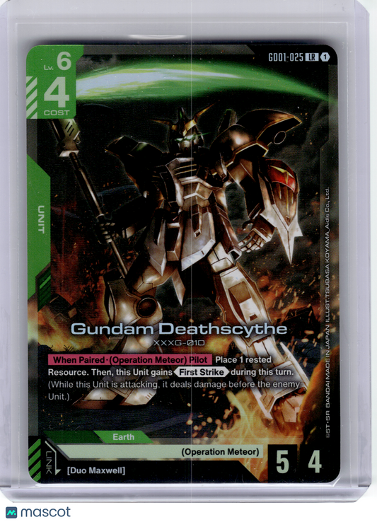 2025 Gundam Card Game—Gundam Deathscythe #GD01-025 Newtype Rising—LR Foil