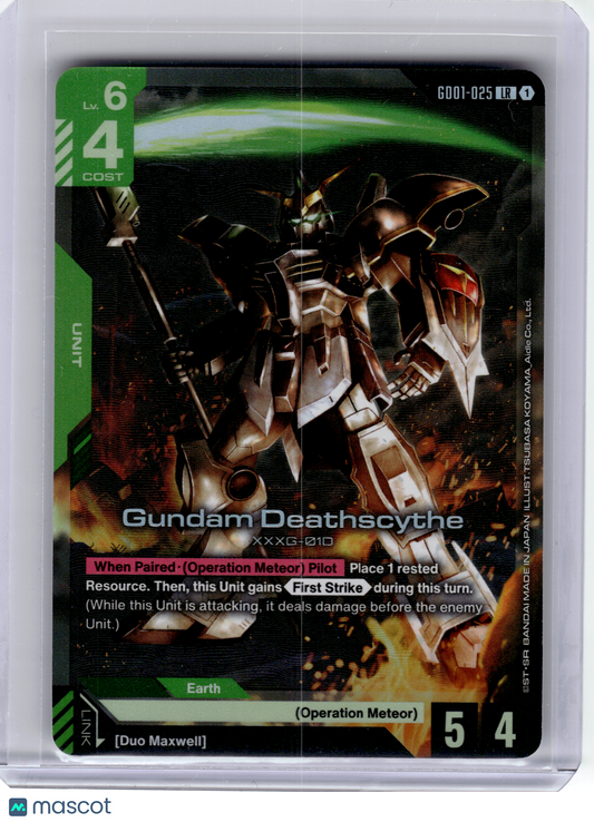 2025 Gundam Card Game—Gundam Deathscythe #GD01-025 Newtype Rising—LR Foil