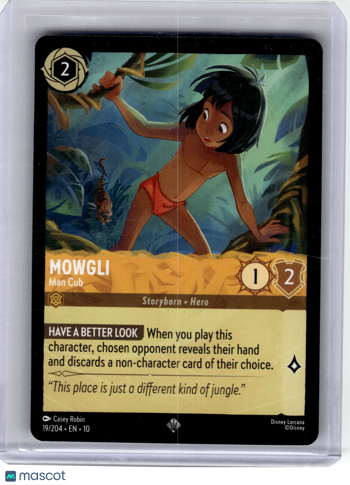 2025 Disney Lorcana—Mowgli #19/204 Whispers in the Well—Super Rare Non-Foil