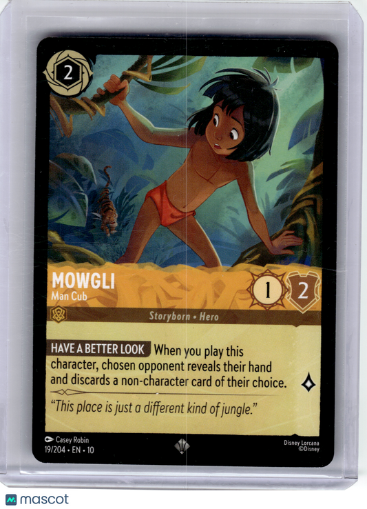 2025 Disney Lorcana—Mowgli #19/204 Whispers in the Well—Super Rare Non-Foil