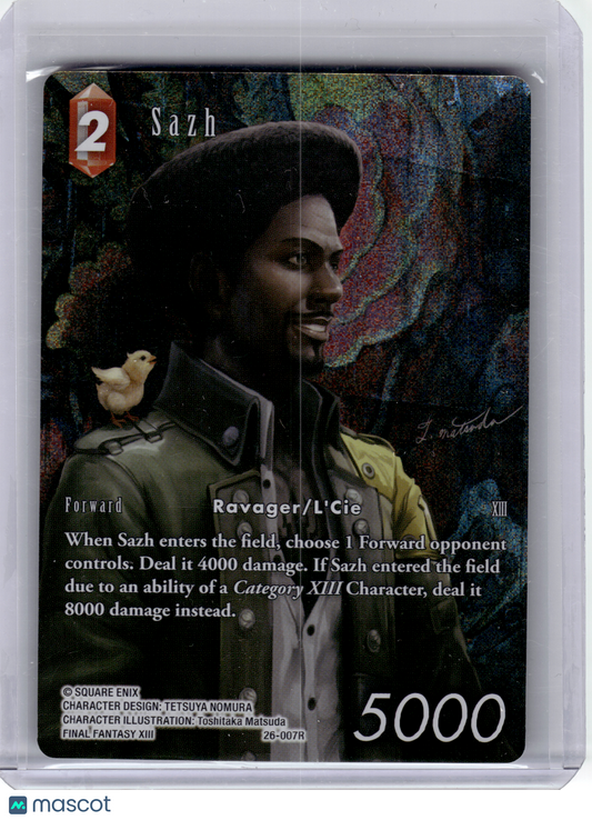 2025 Final Fantasy TCG—Sazh #26-007R Gunslinger in the Abyss—R Foil (Full Art)