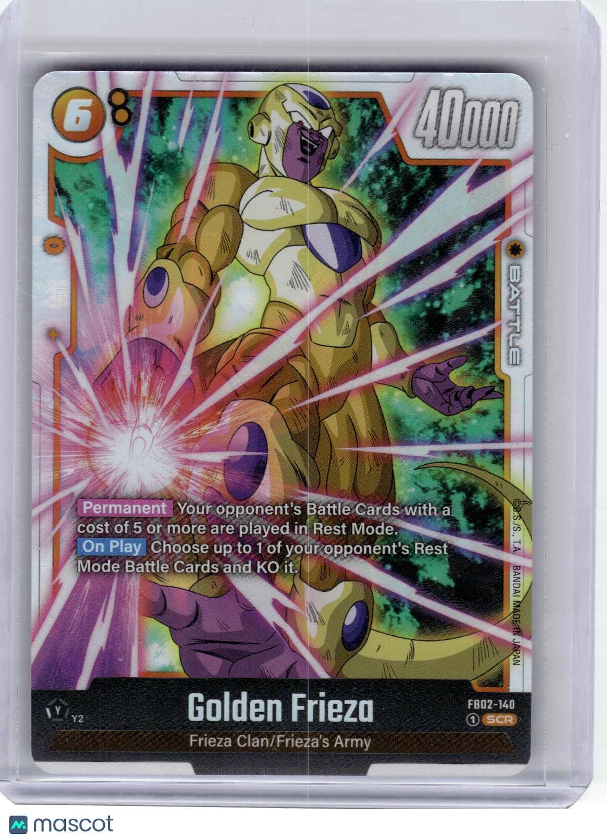 2024 DBS Card Game—Golden Frieza #FB02-140 Blazing Aura—Secret Rare Foil