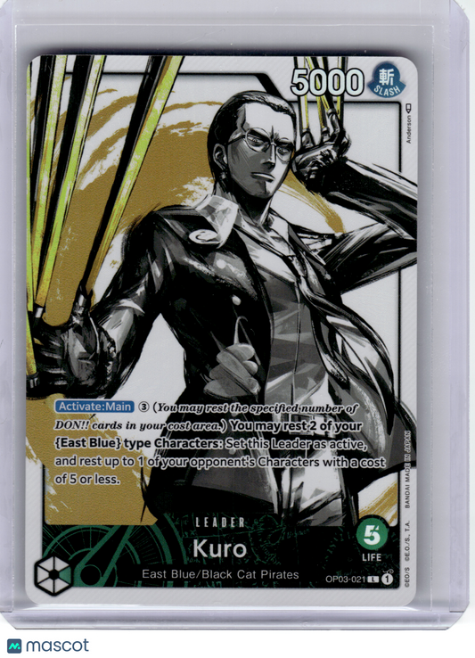 2023 One Piece—Kuro #OP03-021 Pillars of Strength—Leader Foil [Alt Art]
