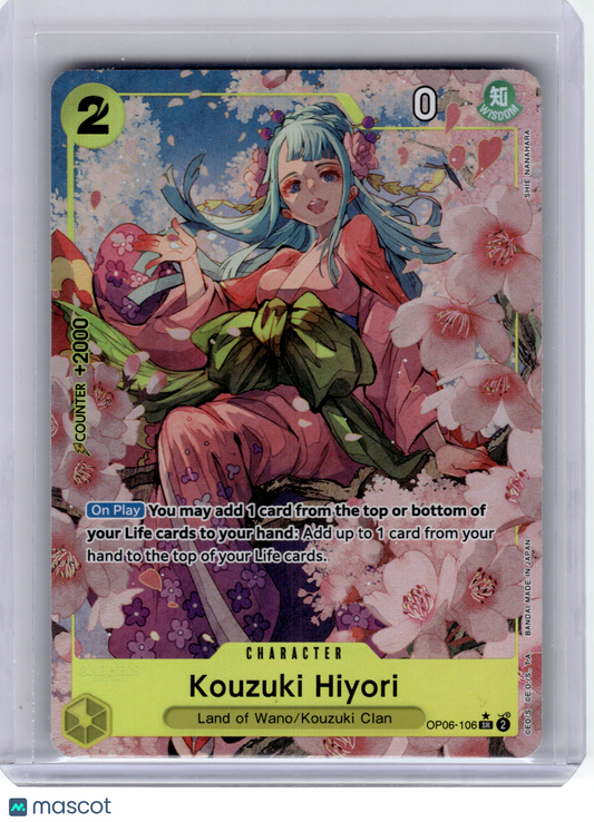 2024 One Piece—Kouzuki Hiyori #OP06-106 Wings of the Captain—SR Foil [Alt Art]