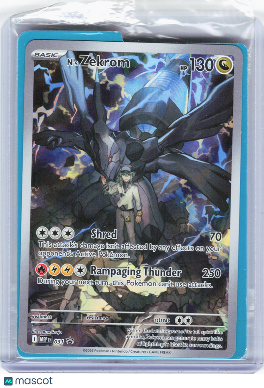2026 Pokemon—N'S Zekrom #031 Mega Evolution—Black Star Promo Holo [Sealed]