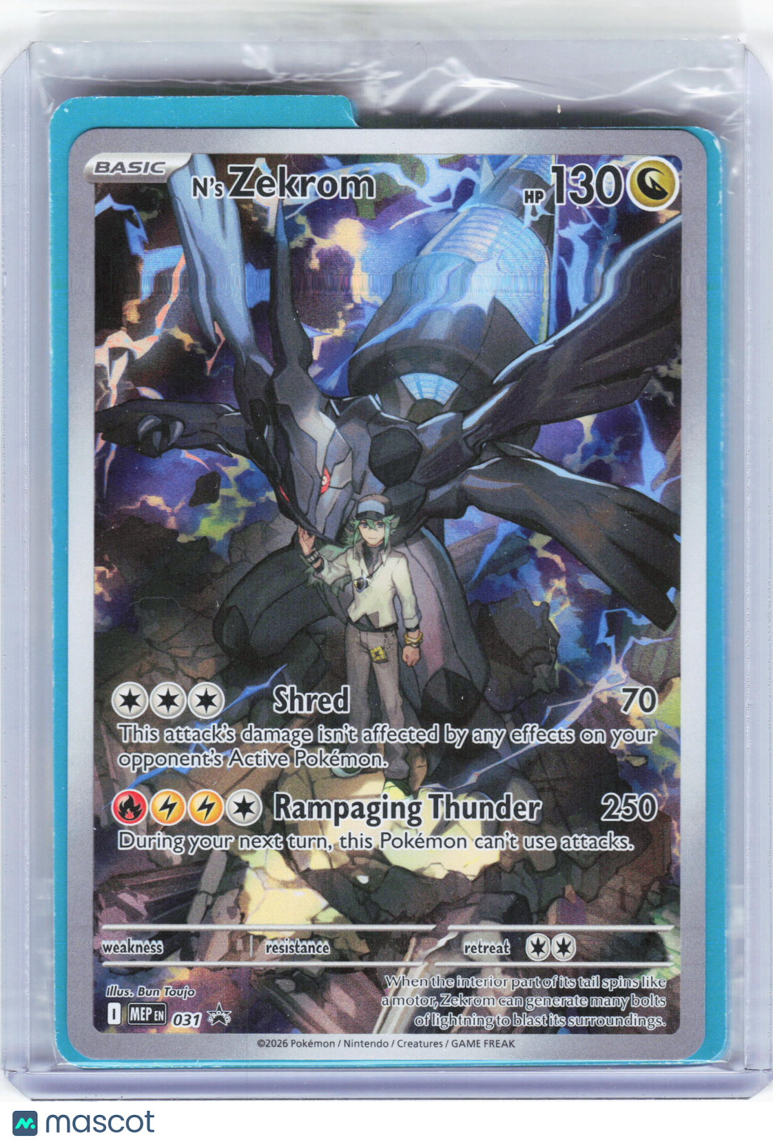 2026 Pokemon—N'S Zekrom #031 Mega Evolution—Black Star Promo Holo [Sealed]