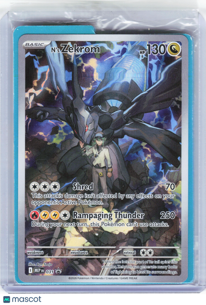 2026 Pokemon—N'S Zekrom #031 Mega Evolution—Black Star Promo Holo [Sealed]