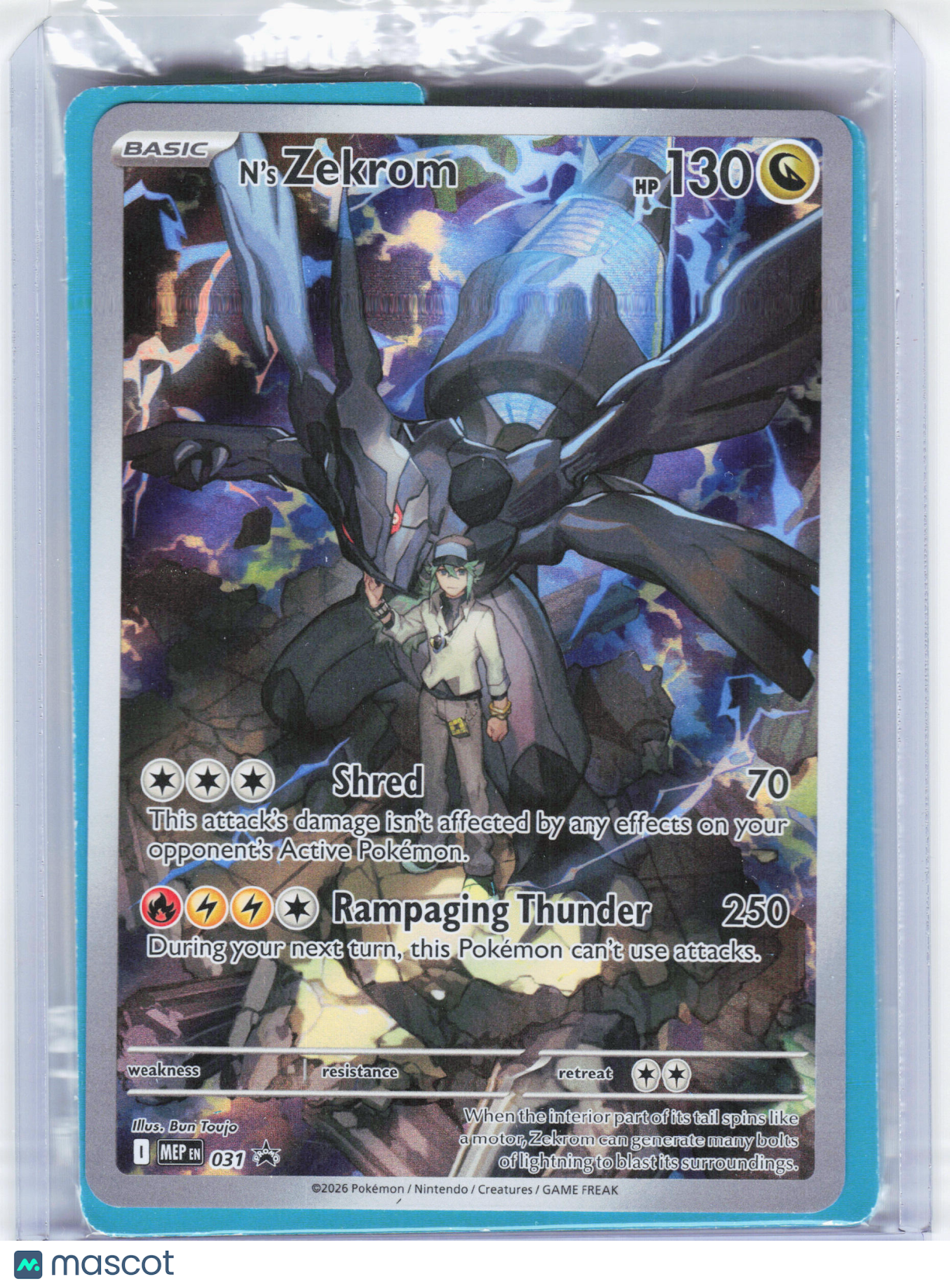 2026 Pokemon—N'S Zekrom #031 Mega Evolution—Black Star Promo Holo [Sealed]