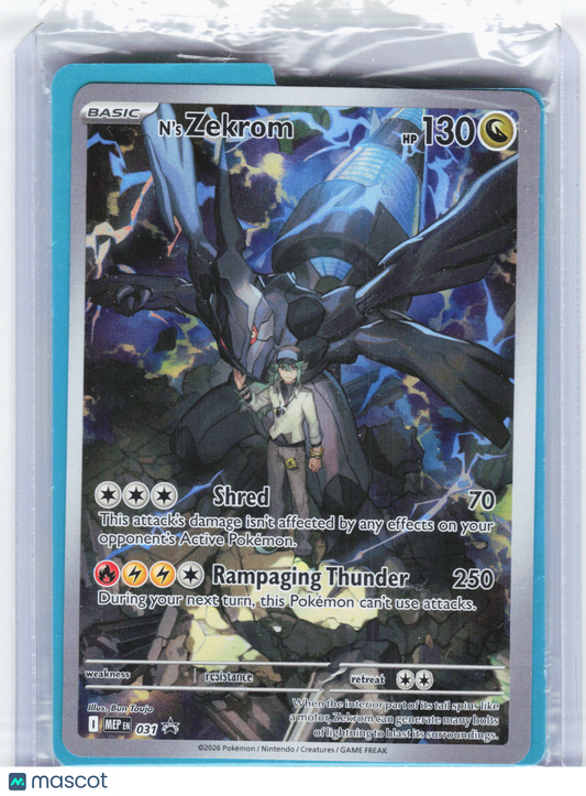 2026 Pokemon—N'S Zekrom #031 Mega Evolution—Black Star Promo Holo [Sealed]