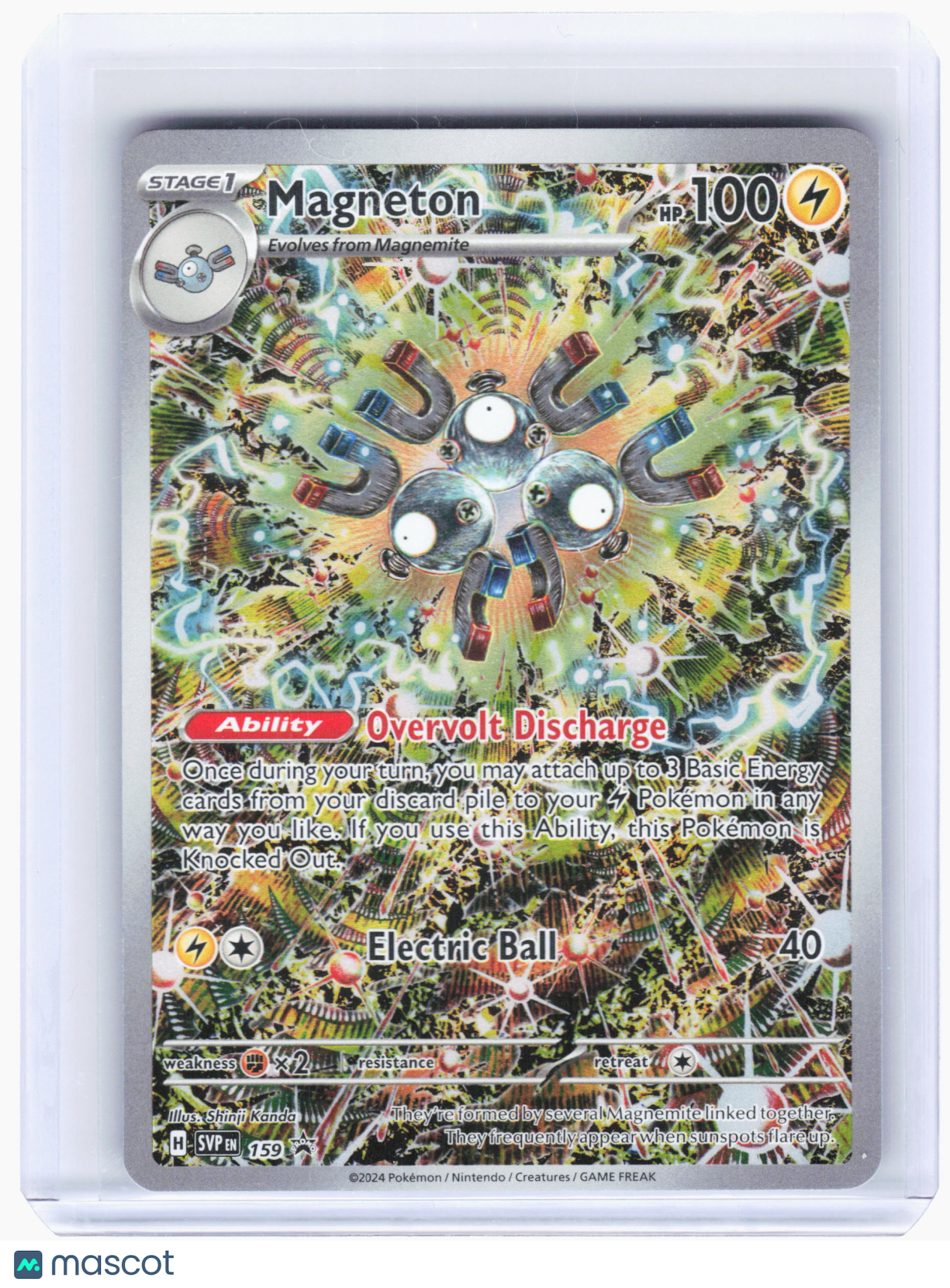 2024 Pokemon—Magneton #159 Scarlet & Violet—Black Star Promo Holo