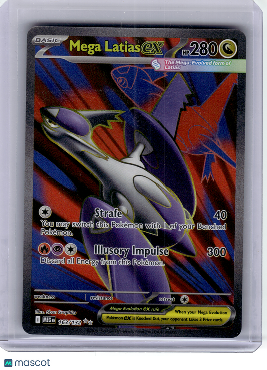 2025 Pokemon—Mega Latias EX #163 Mega Evolution—Ultra Rare Holo