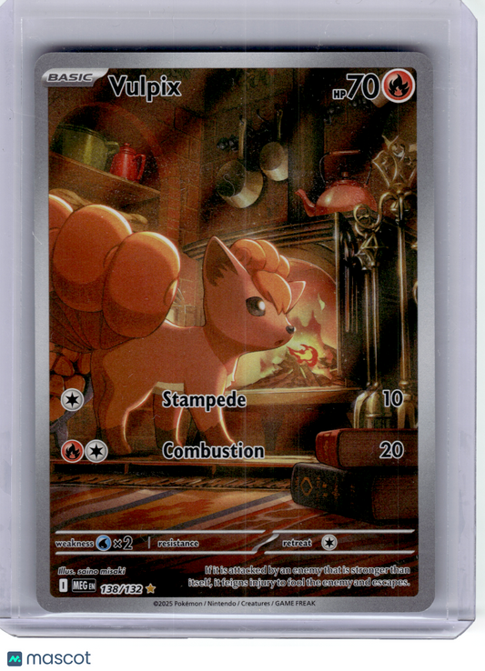 2025 Pokemon—Vulpix #138 Mega Evolution—Illustration Rare Holo