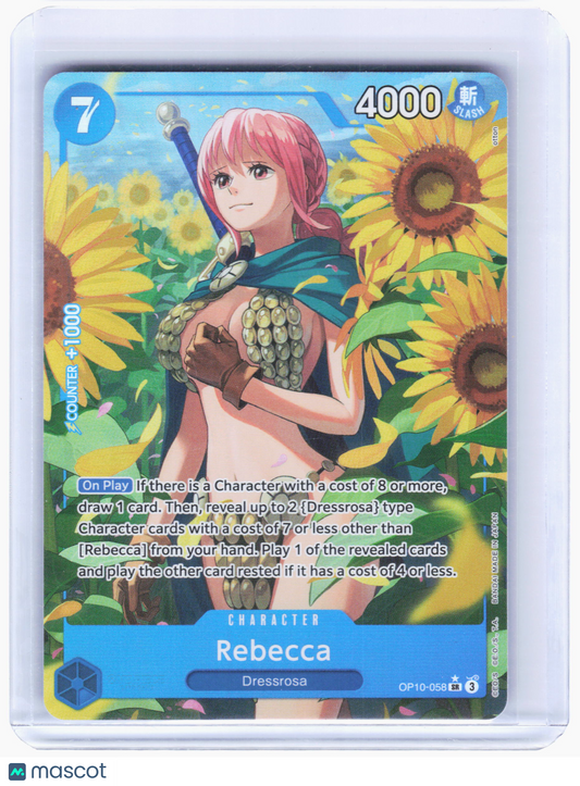 2025 One Piece—Rebecca #OP10-058 Royal Blood—Super Rare Foil [Alt Art]