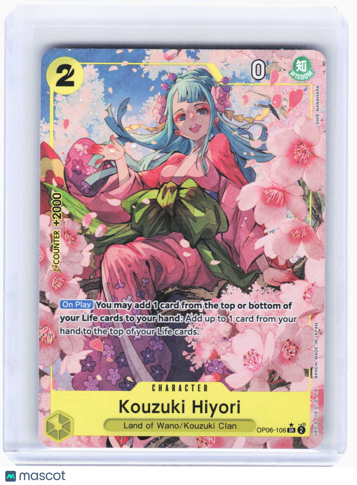 2024 One Piece—Kouzuki Hiyori #OP06-106 Wings of the Captain—SR Foil [Alt Art]