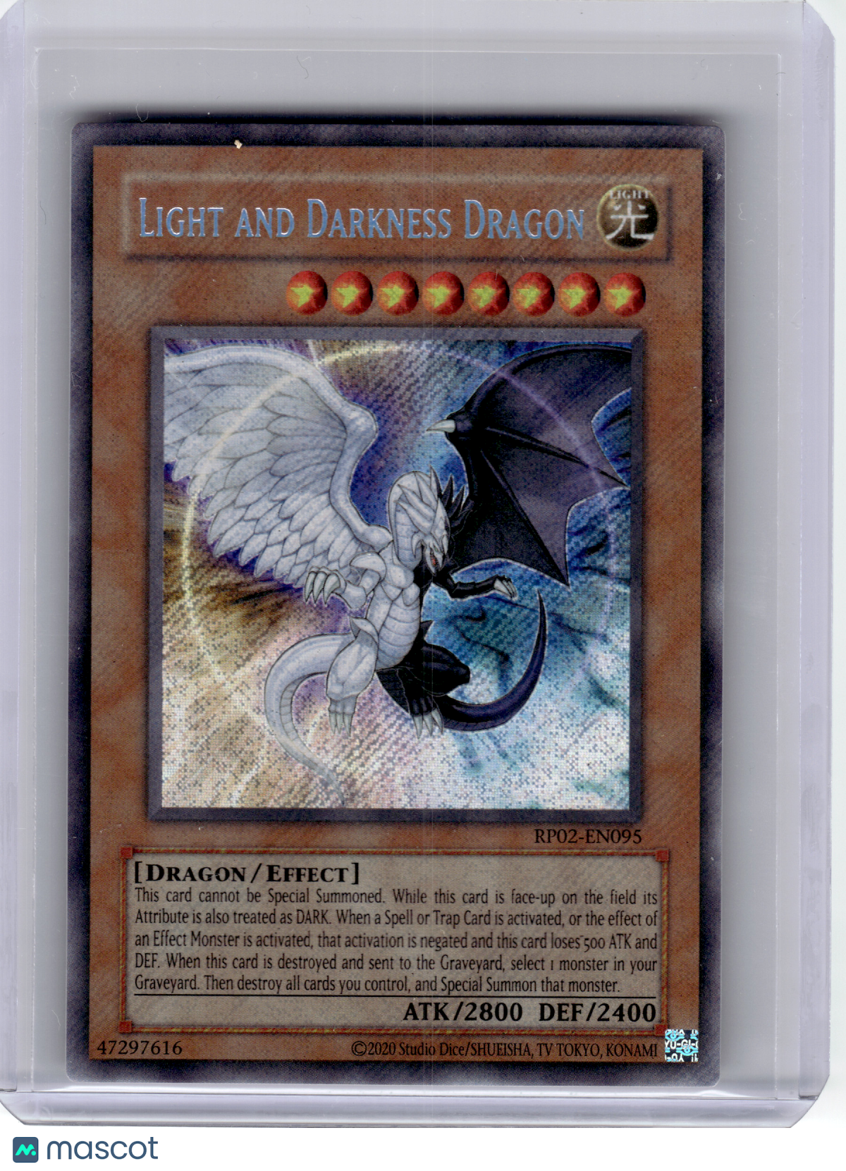 2020 YuGiOh! TCG—Light and Darkness Dragon #EN095 Retro Pack 2—SR Foil (Reprint)