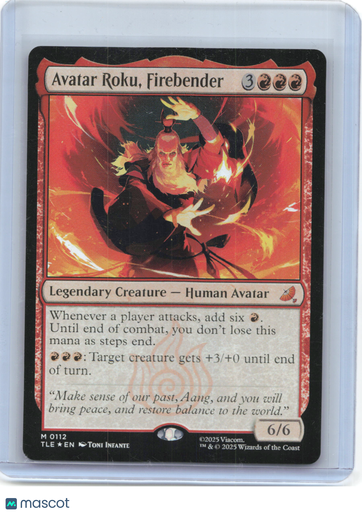 2025 Magic: The Gathering—Avatar Roku, Firebender #112 ATLA: Eternal—Mythic Foil