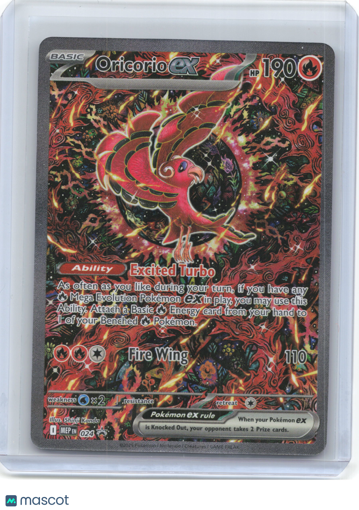 2025 Pokemon—Oricorio ex #024 Mega Evolution Promo Cards—Black Star Promo Foil