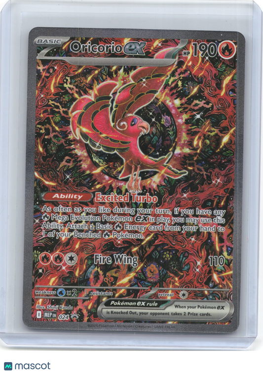 2025 Pokemon—Oricorio ex #024 Mega Evolution Promo Cards—Black Star Promo Foil